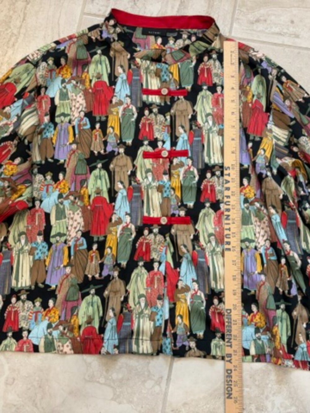 Natori Dynasty Lounge Pajamas 2 Piece Asian Print 2XL Art To Wear Retail $160 - Picture 5 of 14